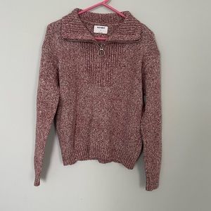 Half-Zip Marled Sweater